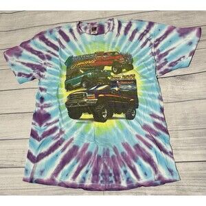 Y2K 4 Wheel Jamboree Nationals Tour 2001 Graphic T Shirt Tie Dye Size 2XL Rare